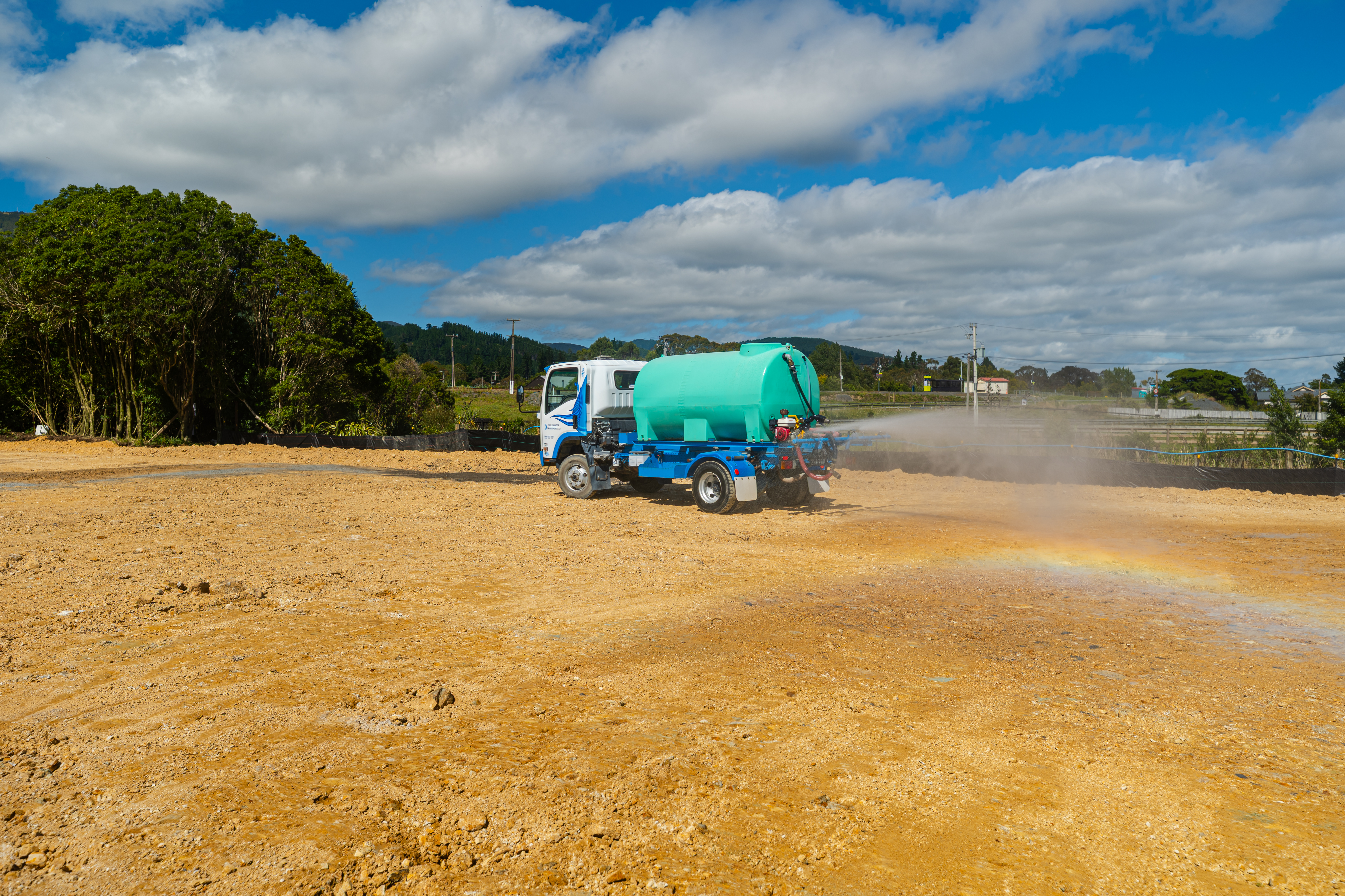 BWT tanker water spraying on civil site
